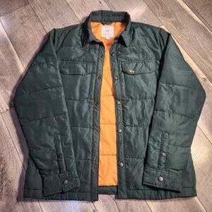 Mens Free Assembly Dark Green Puffer Jacket